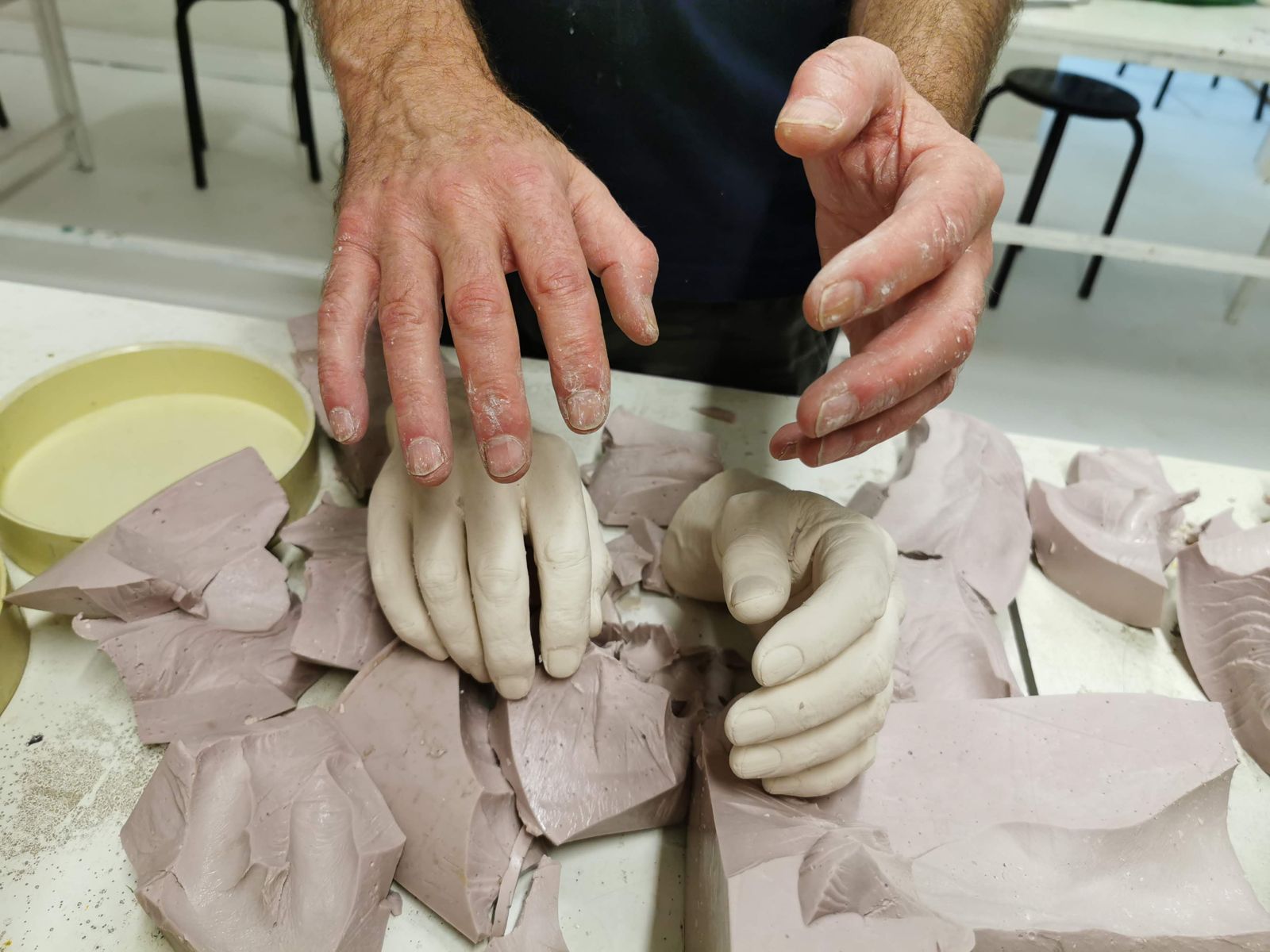 Sculpting in clay